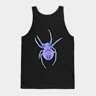 Blue Spider Orb-Weaver Watercolor Style Tank Top